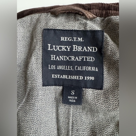 Lucky Brand Manx Cafe Racer Brown Leather Biker Moto Jacket Men's Size S - Picture 13 of 13